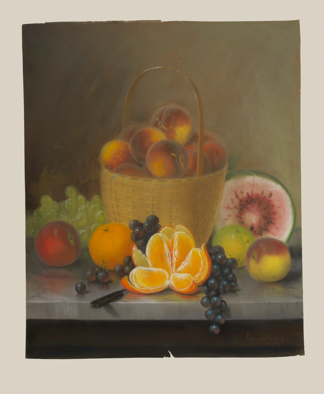 Stillleben mit Früchten von John Joseph Enneking