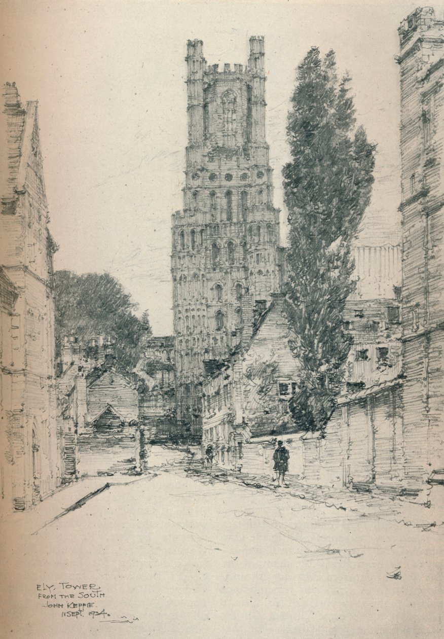 Ely Tower, von Süden, 1924 von John Keppie