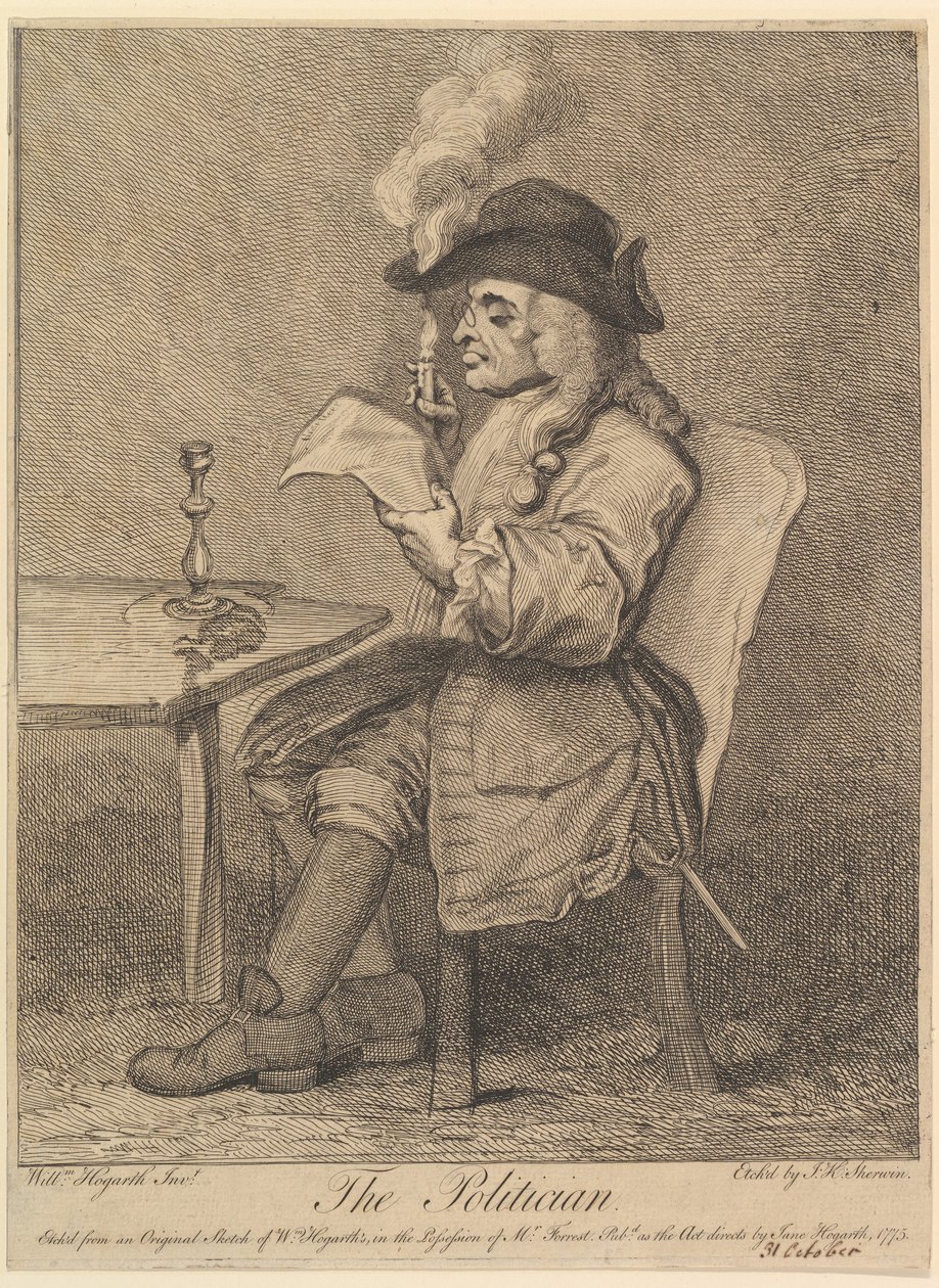 Der Politiker, 1775 von John Keyse Sherwin