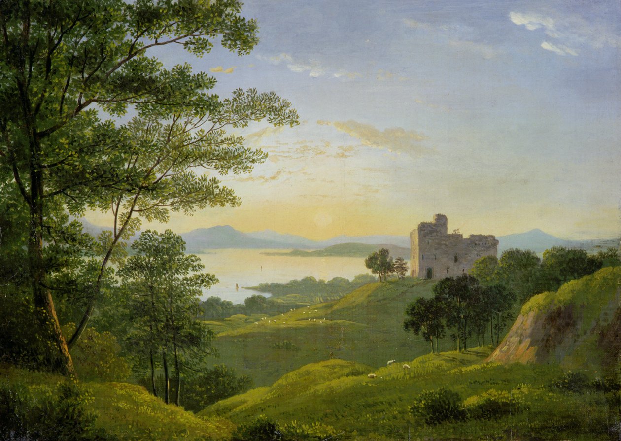 Sonnenuntergang in den westlichen Highlands, c.1820 von John Knox