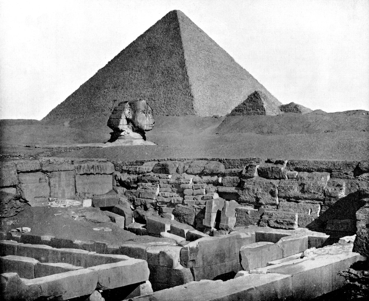 Die Pyramiden und die Sphinx, Ägypten, 1893 von John L. Stoddard