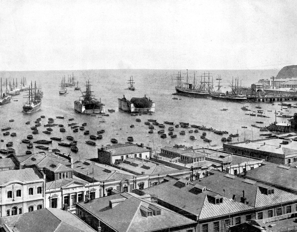 Hafen von Valparaiso, Chile, 1893 von John L. Stoddard