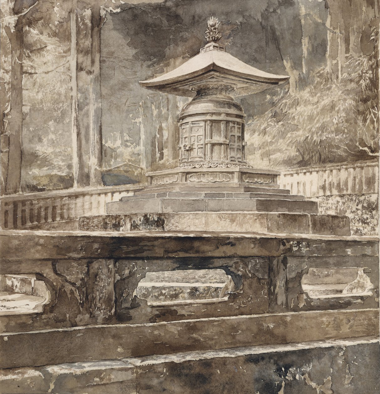 Das Grab von Iyeyasu Tokugawa, 1888 von John La Farge