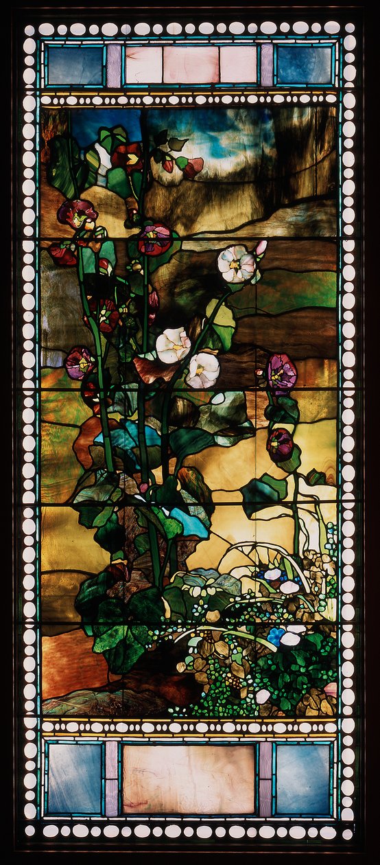 Stockrosen von John La Farge or Lafarge