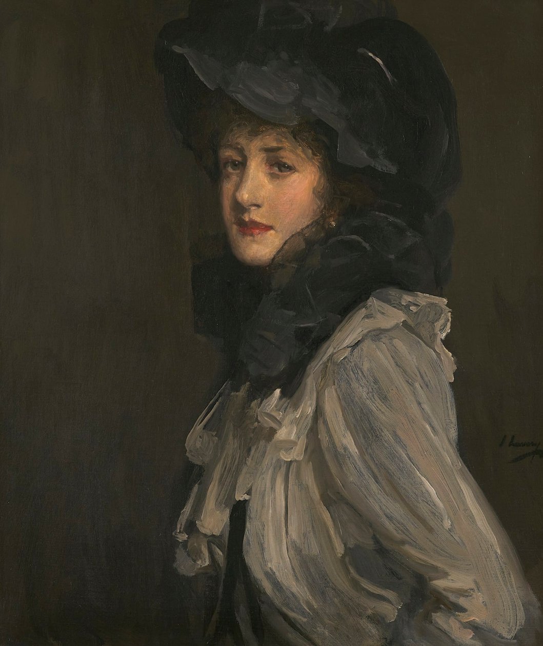Dame in Grau und Schwarz von John Lavery