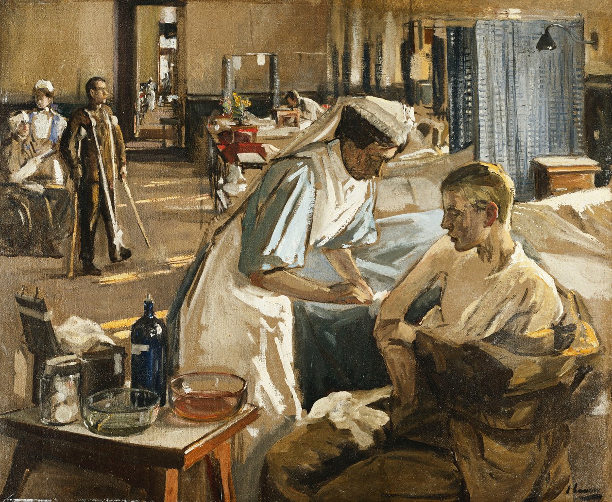 Die ersten Verwundeten, London Hospital von John Lavery