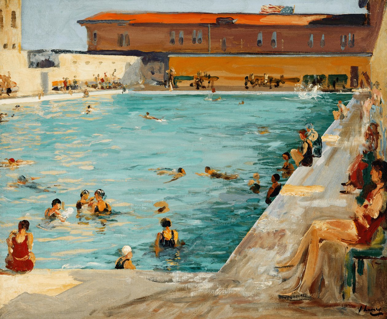 Das Volksbad, Palm Beach von John Lavery