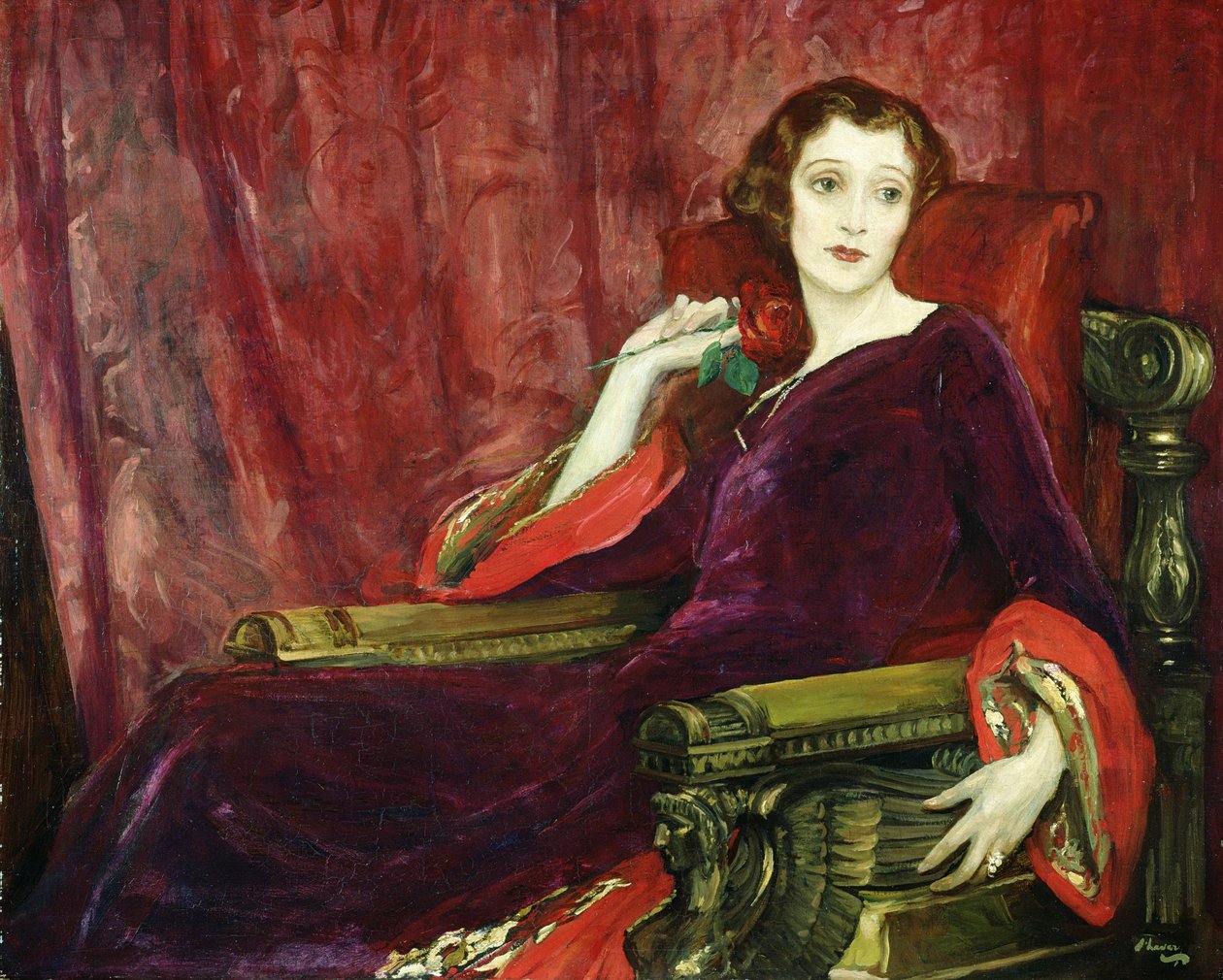 Die rote Rose, 1923 von John Lavery