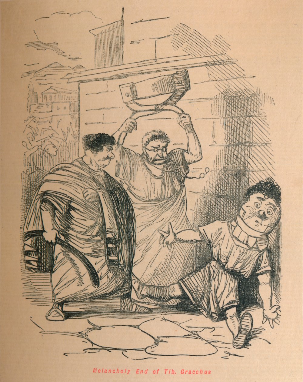 Melancholisches Ende von Tib Gracchus, 1852 von John Leech