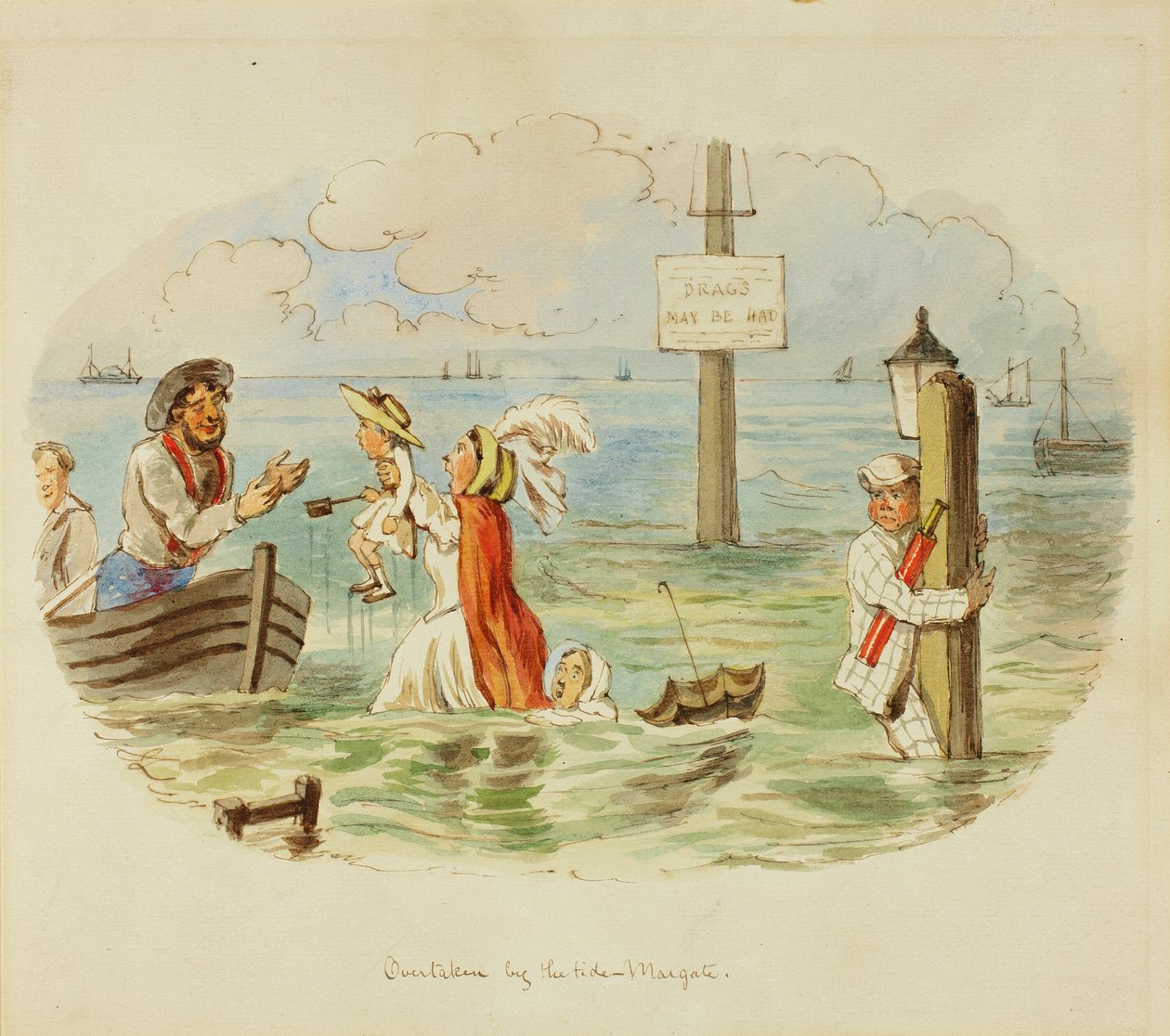Vom Gezeitenstrom überholt - Margate von John Leech