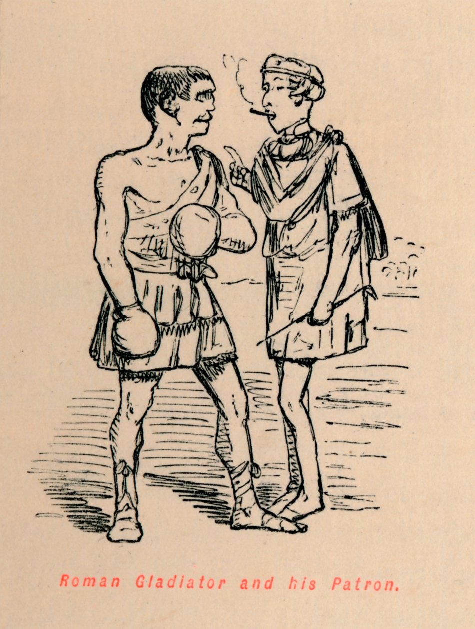 Römischer Gladiator und sein Patron von John Leech