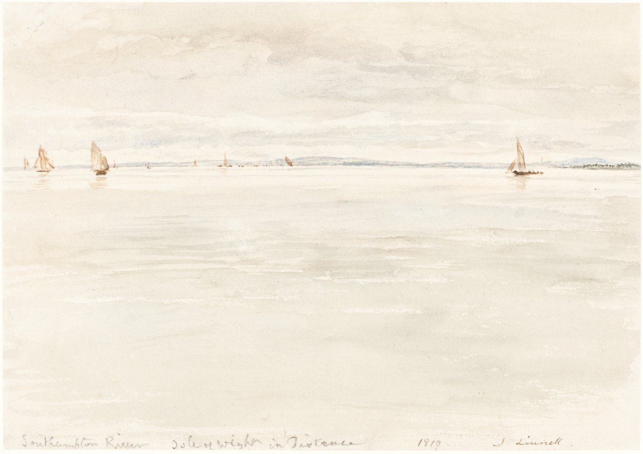 Segelboote auf dem Southampton River von John Linnell