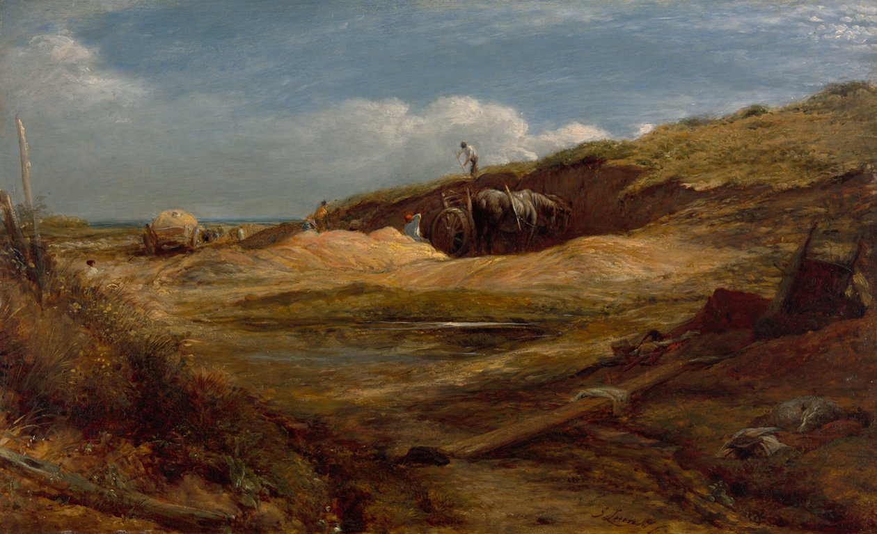 Die Sandgruben, Hampstead Heath von John Linnell