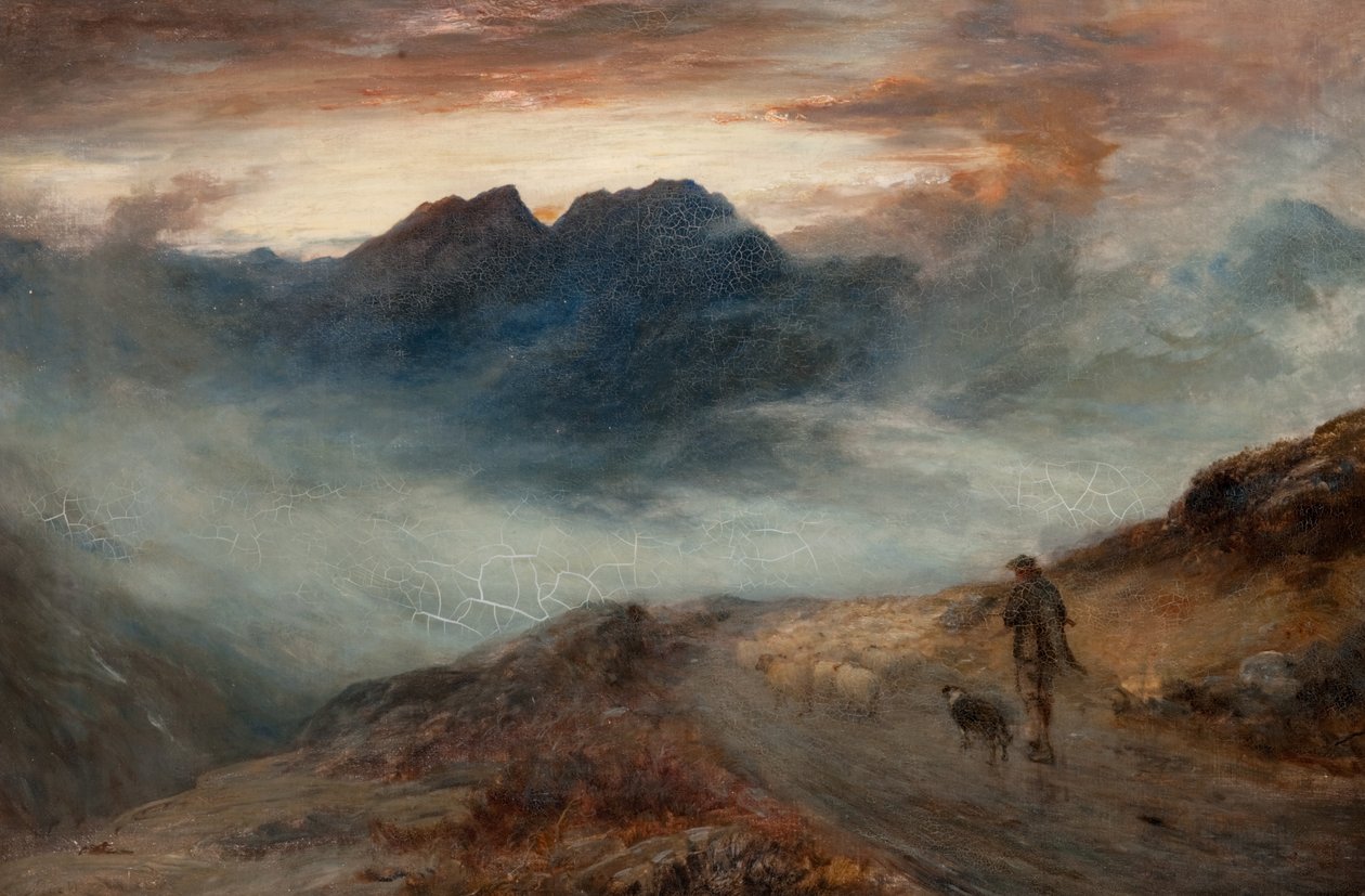 Nebel auf den Bergen von John MacWhirter