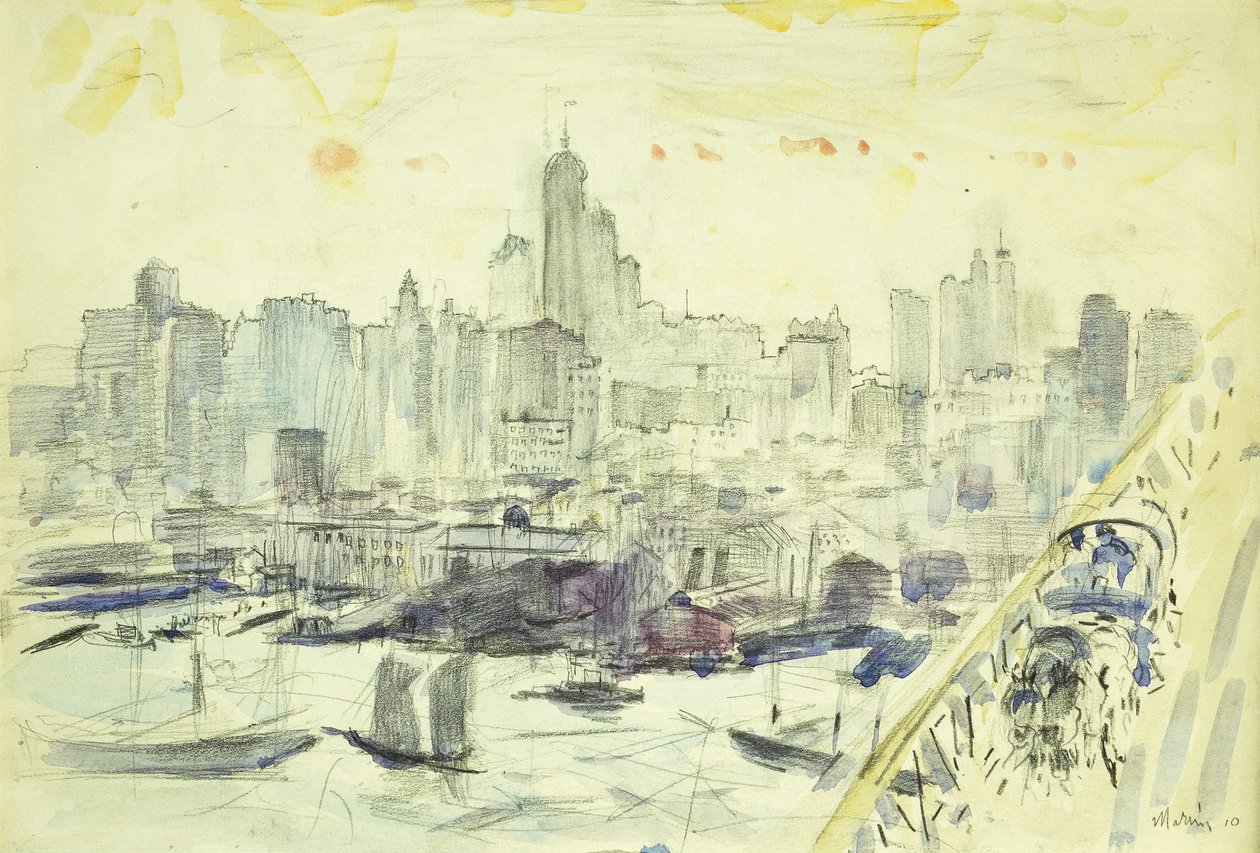 Nähe Brooklyn Bridge von John Marin