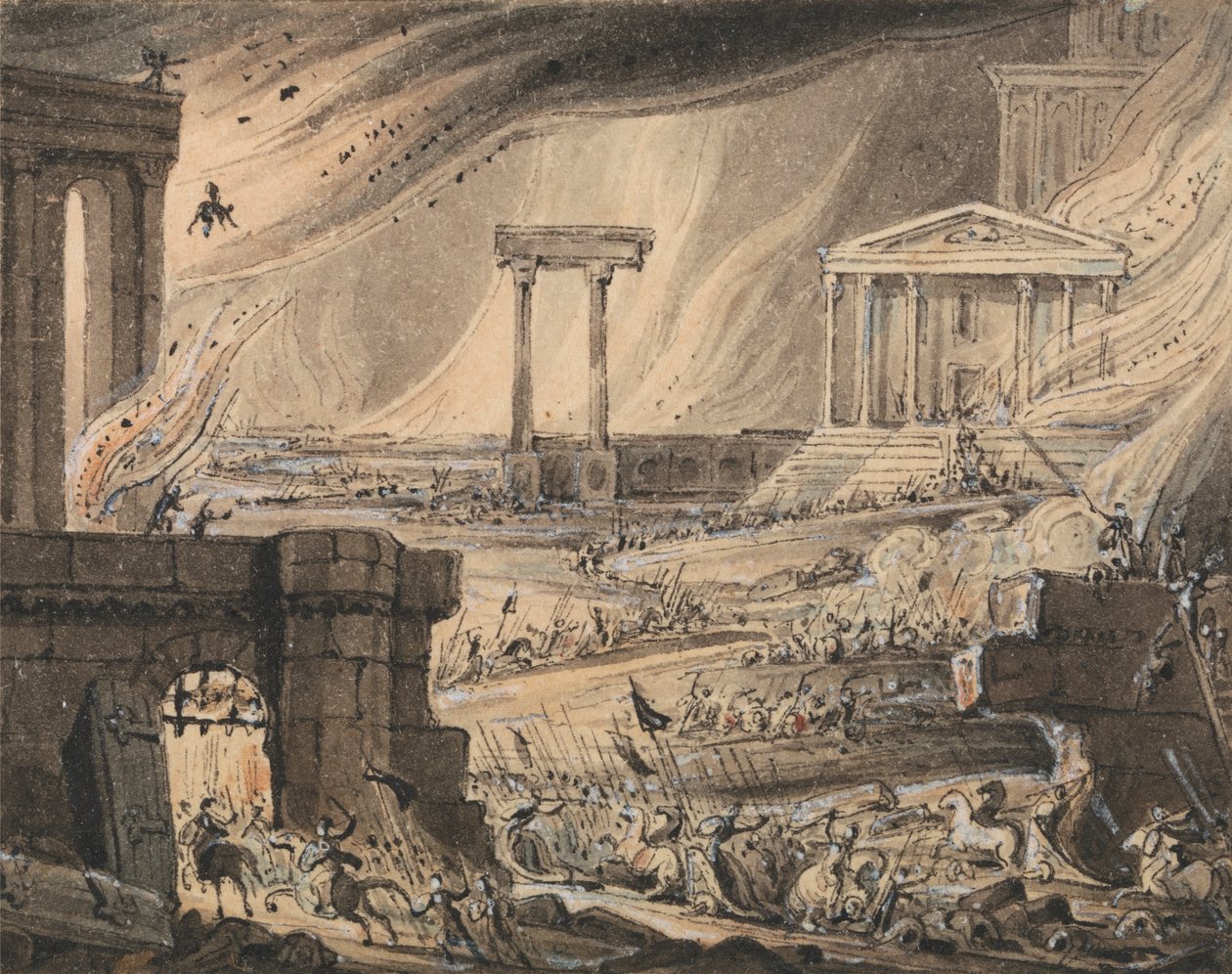 Fall einer Stadt von John Martin