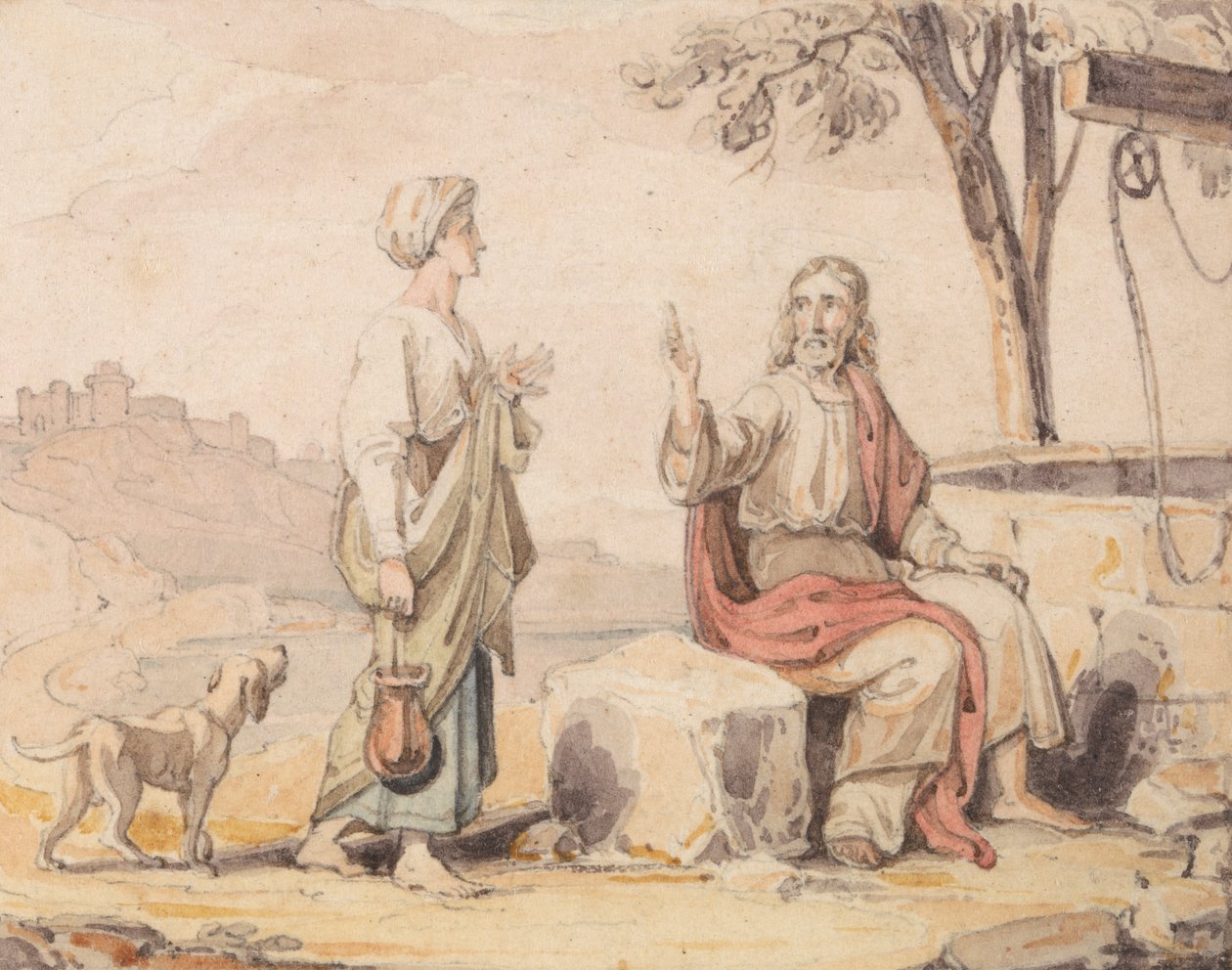 Die Frau am Brunnen von John Martin