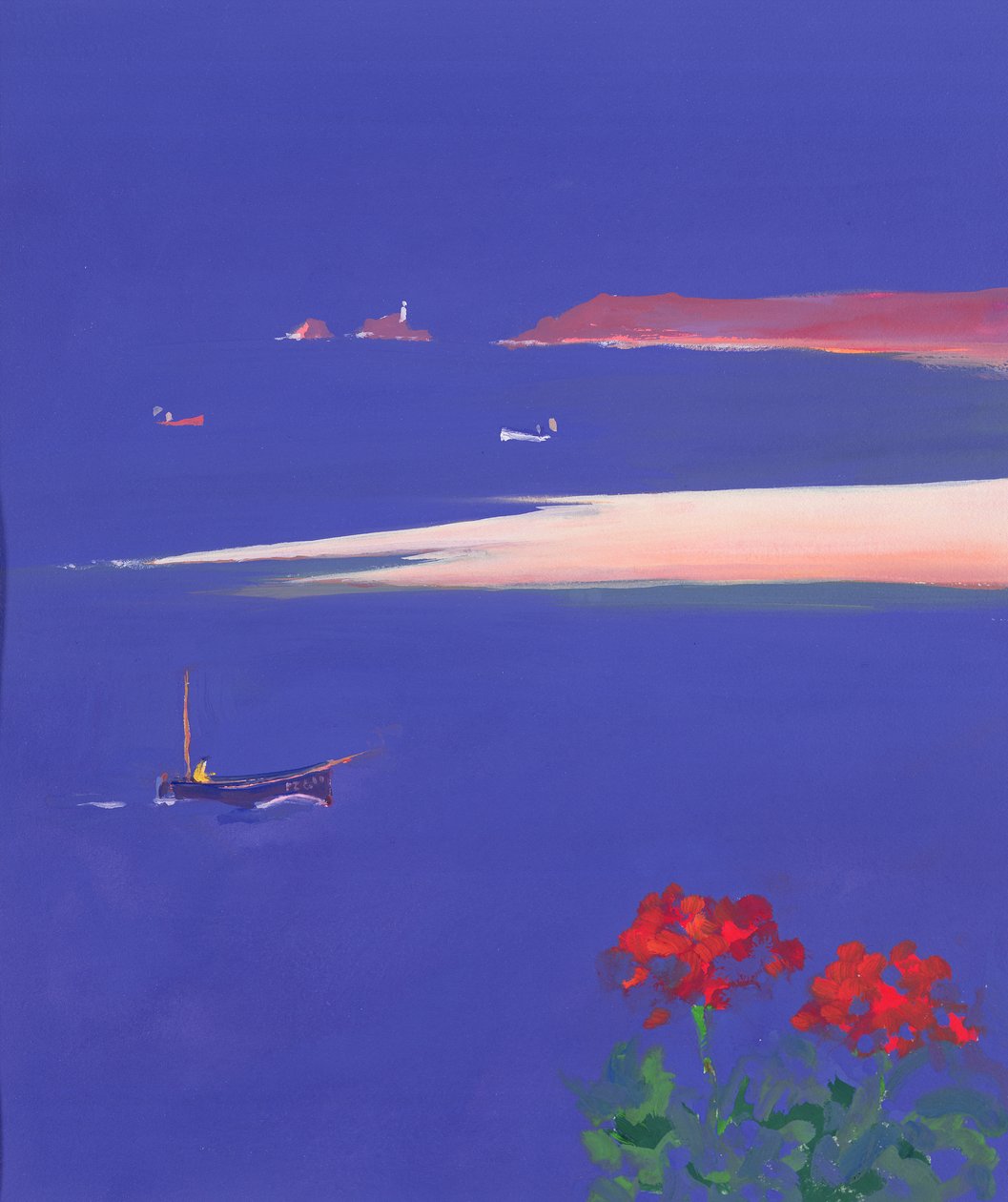 Godrevy und Blaues Boot, 1999 von John Miller