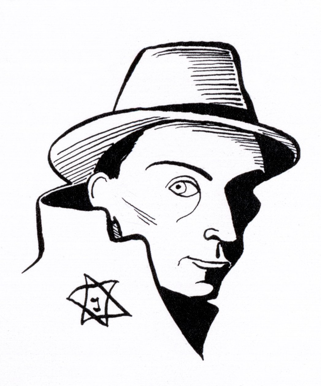 Felix Nussbaum, Karikatur von John Minnion