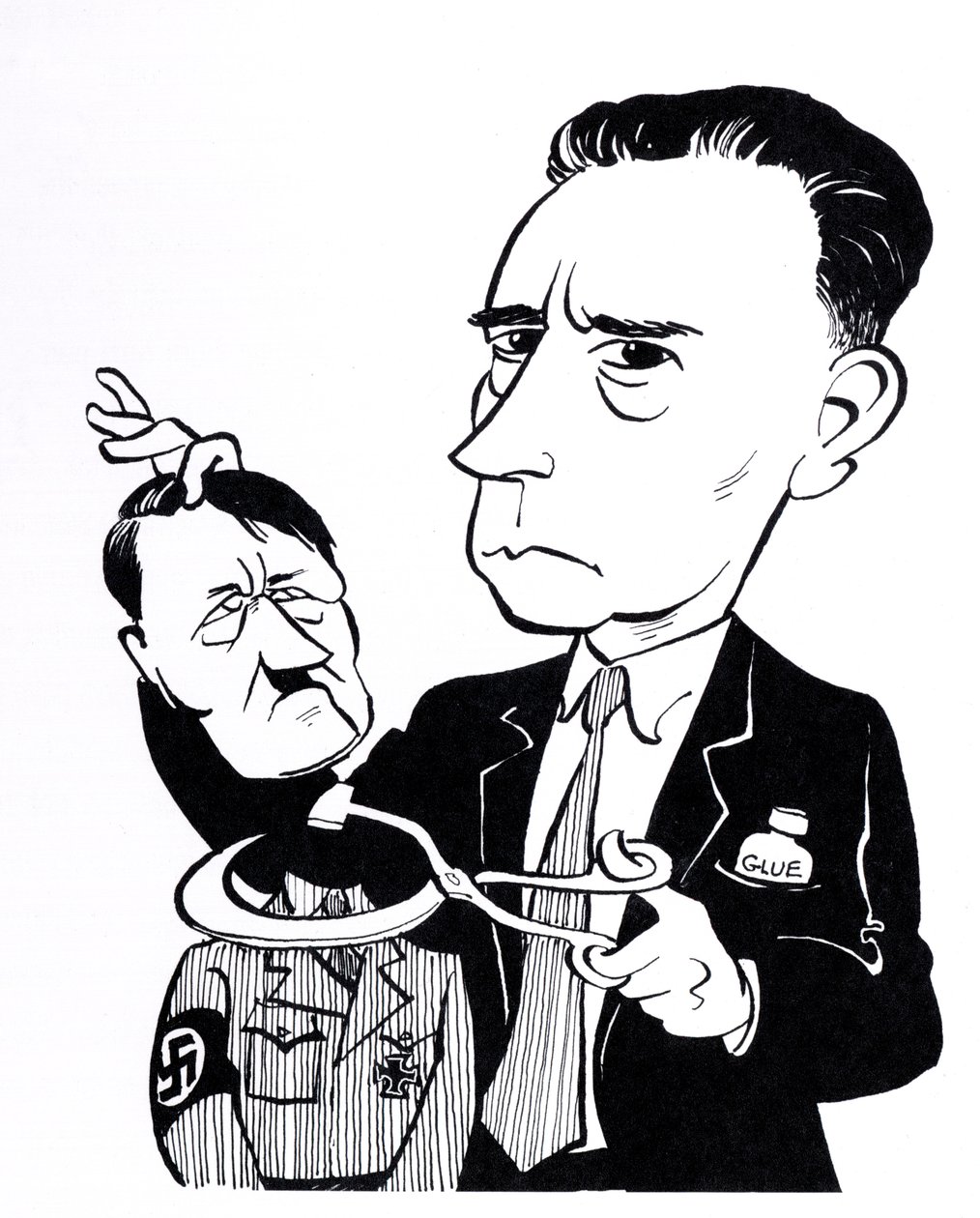 John Heartfield - Karikatur mit Adolf Hitler von John Minnion