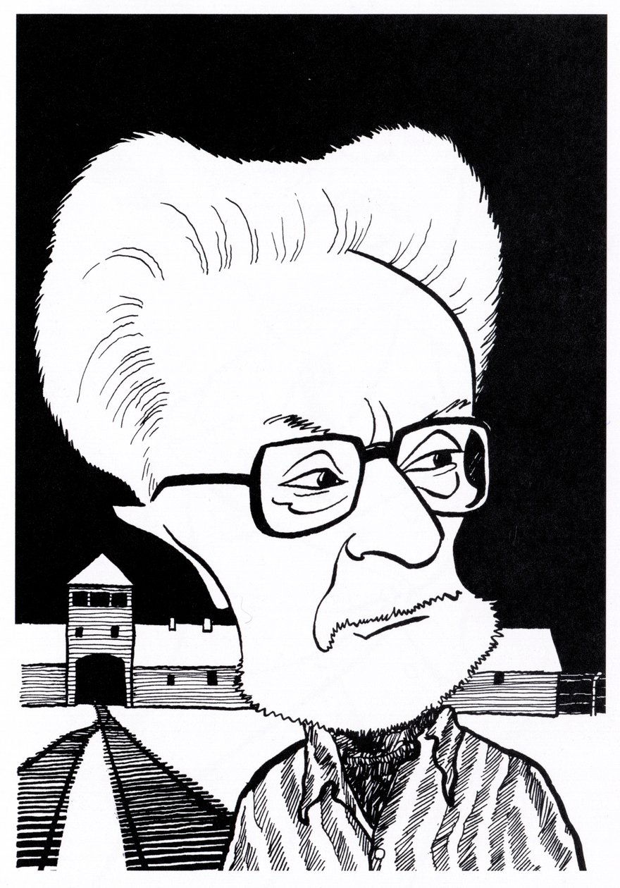 Primo Levi - Karikatur von John Minnion