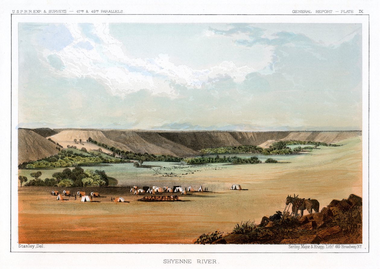 Cheyenne River, USA, 1856 von John Mix Stanley