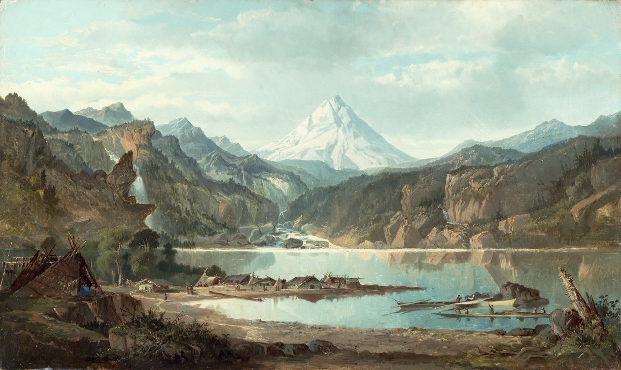 Berglandschaft mit Indianern, 1870-75 von John Mix Stanley