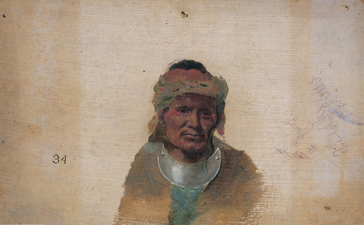 Unidentifizierter indischer Mann von John Mix Stanley