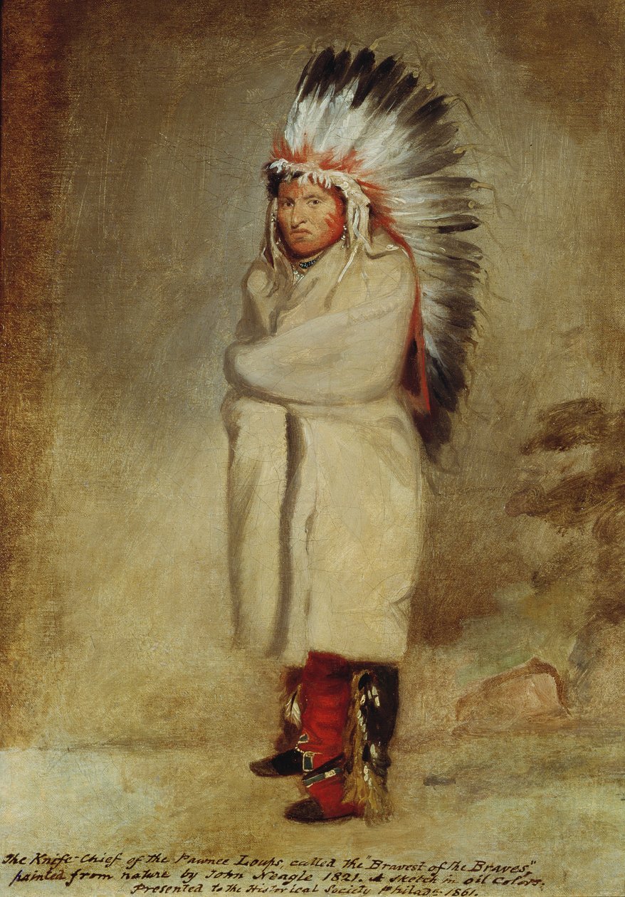 Knife Chief der Pawnee Loups, 1821 von John Neagle