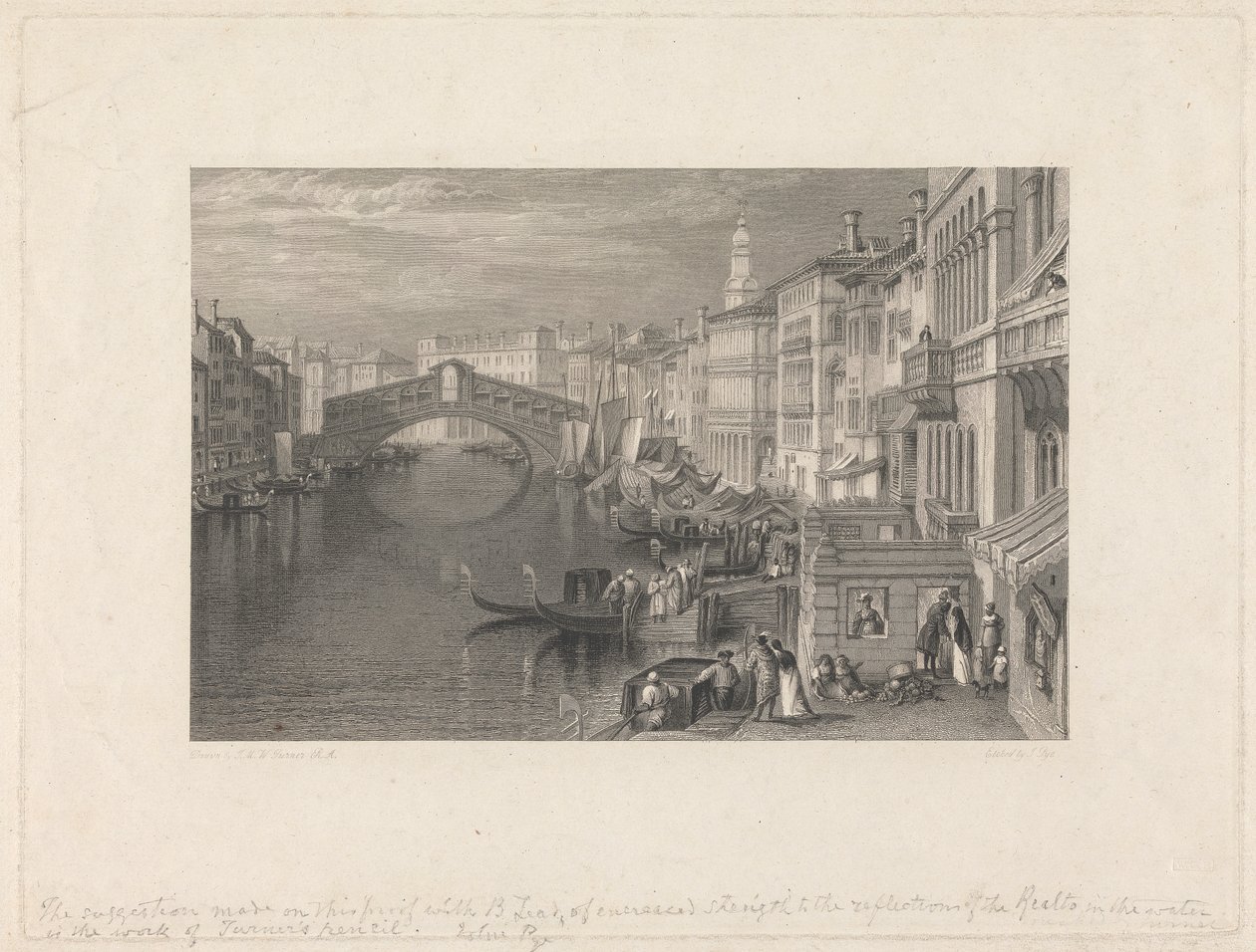 Die Rialto-Brücke, Venedig von John Pye