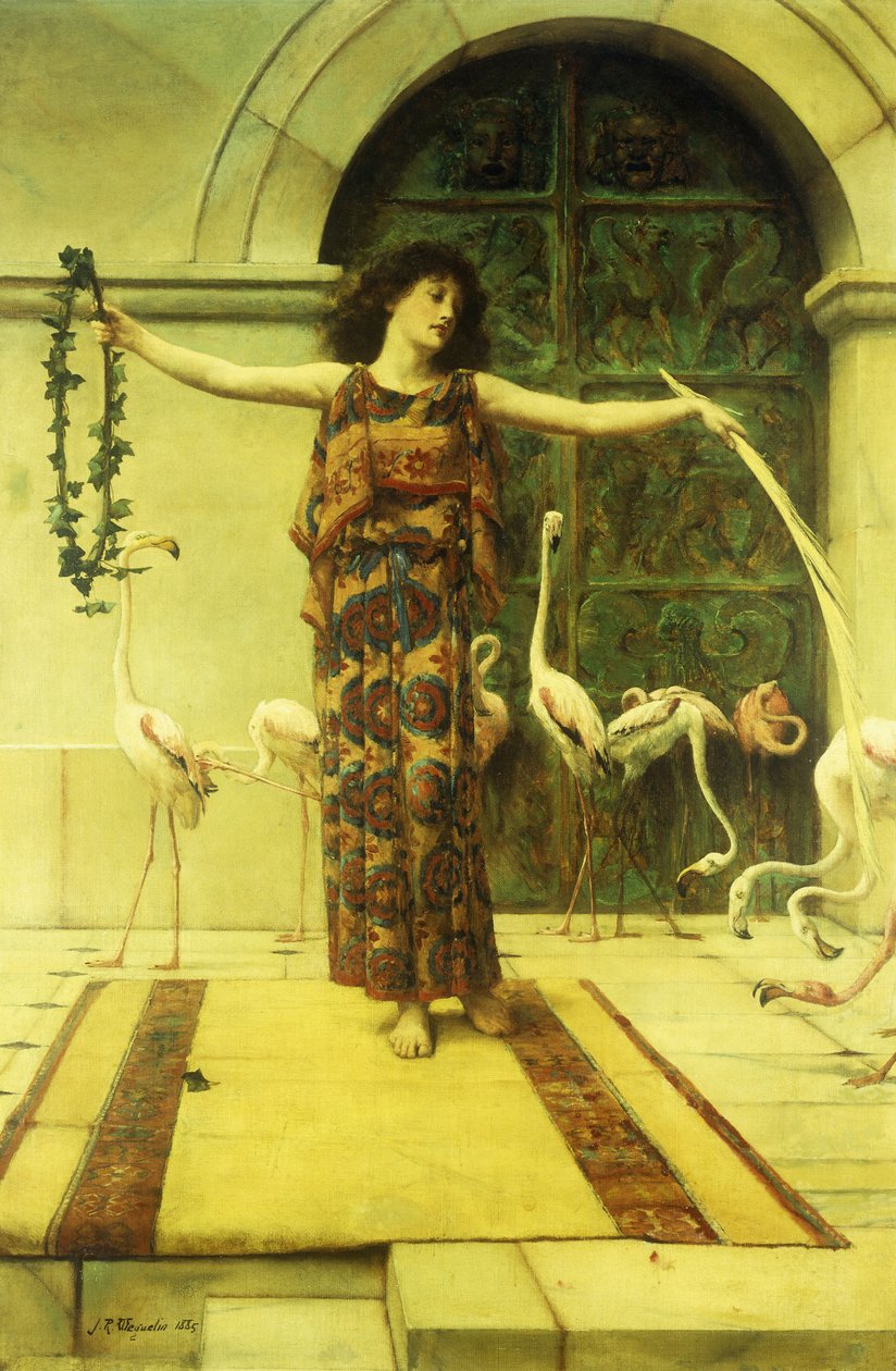 Tanz der Flamingos, 1885 von John Reinhard Weguelin