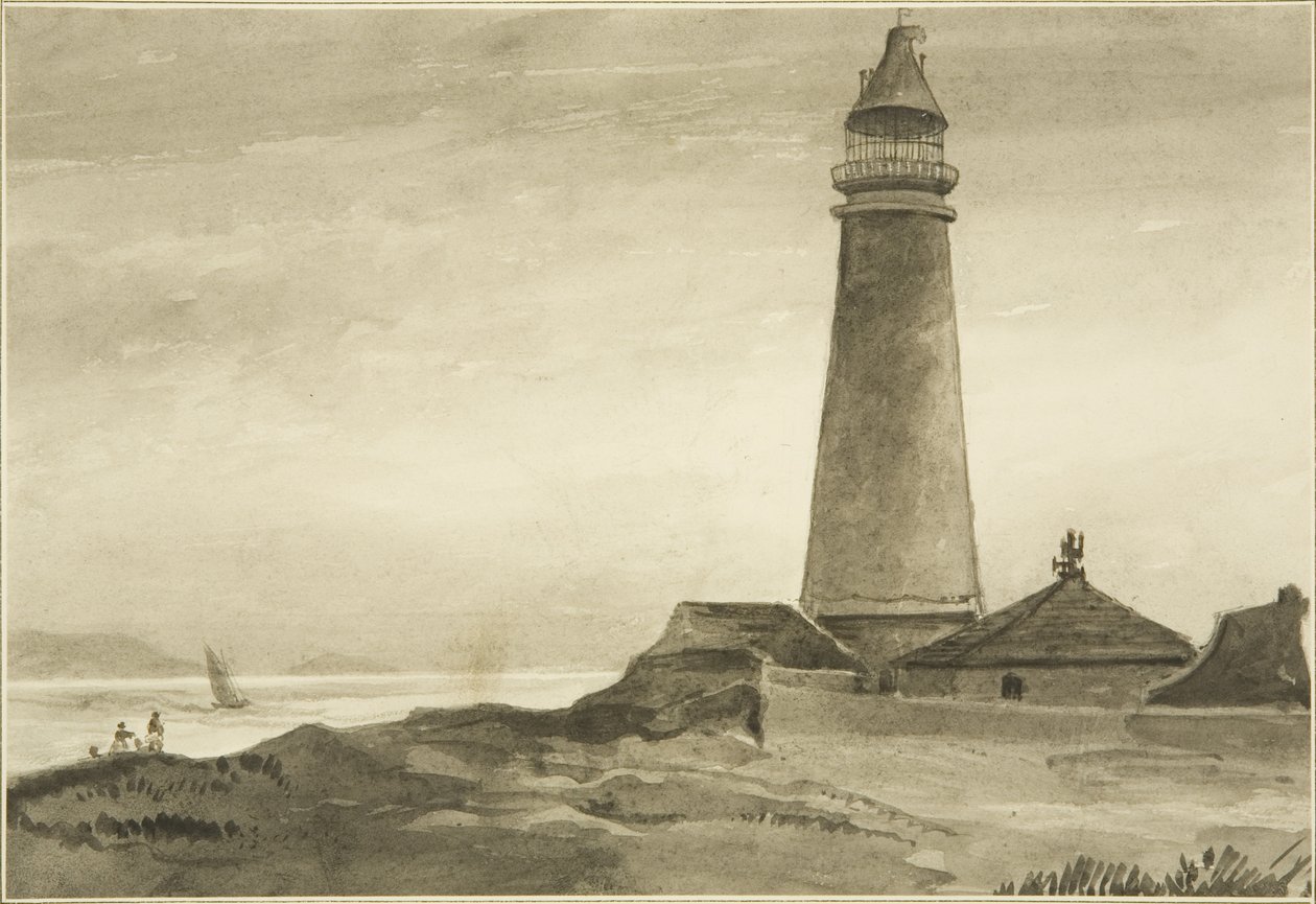 Der Flat Holm Leuchtturm von John Reverend Eden