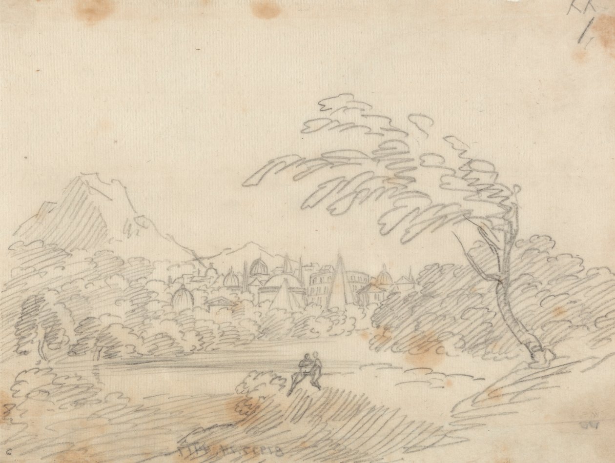 Fernsicht auf eine imaginäre Stadt von John Robert Cozens