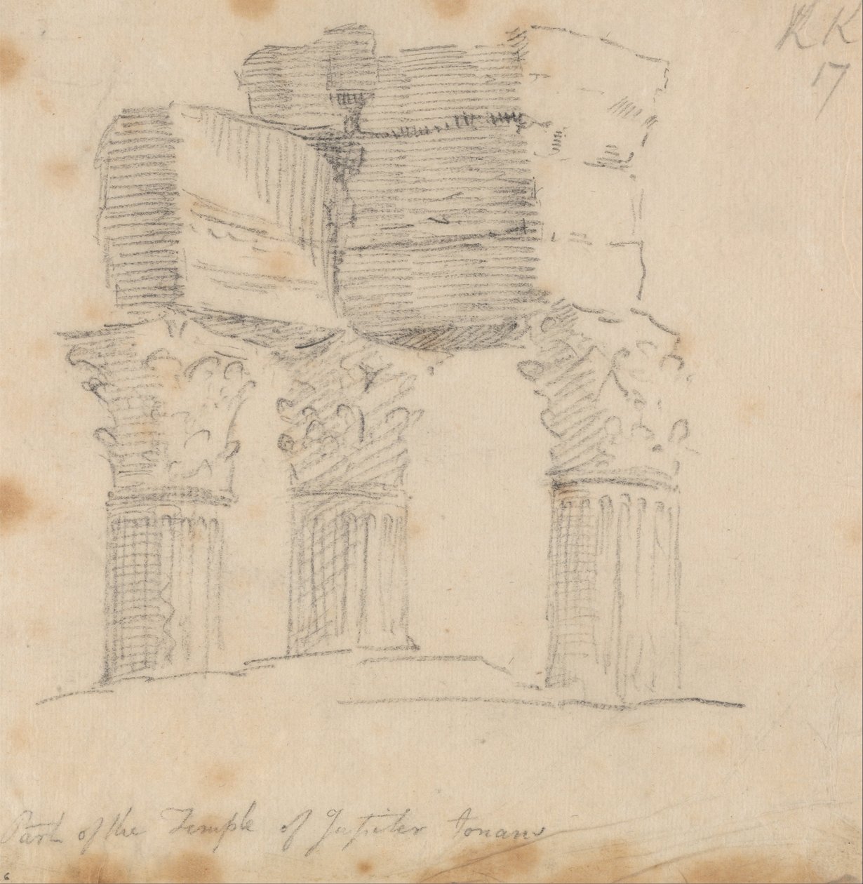Tempel des Jupiter Tonans von John Robert Cozens