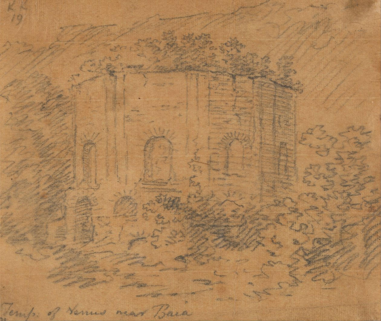 Tempel der Venus bei Baia von John Robert Cozens