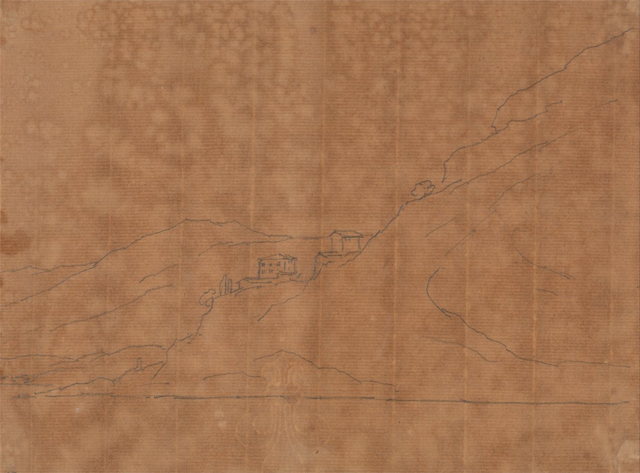 Villen auf einem Hügel von John Robert Cozens