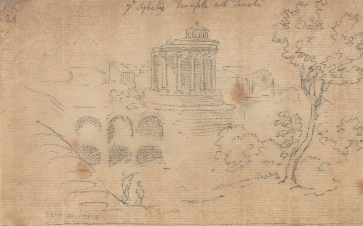Der Tempel der Sibylle in Tivoli von John Robert Cozens