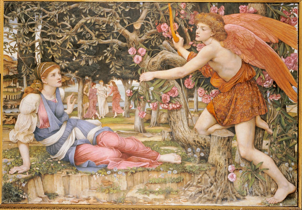 Liebe und die Jungfrau von John Roddam Spencer Stanhope