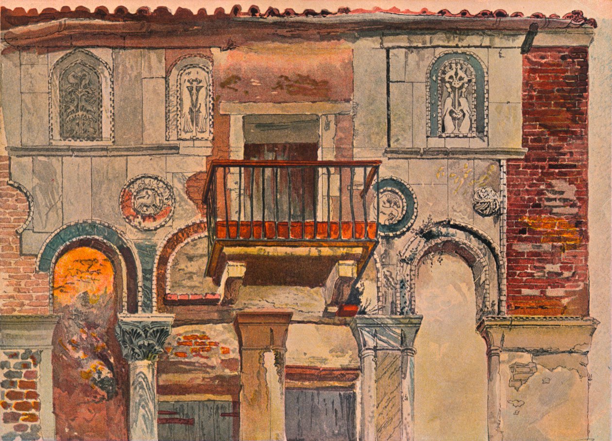Fondaco De Turchi, Venedig, um 1853 von John Ruskin