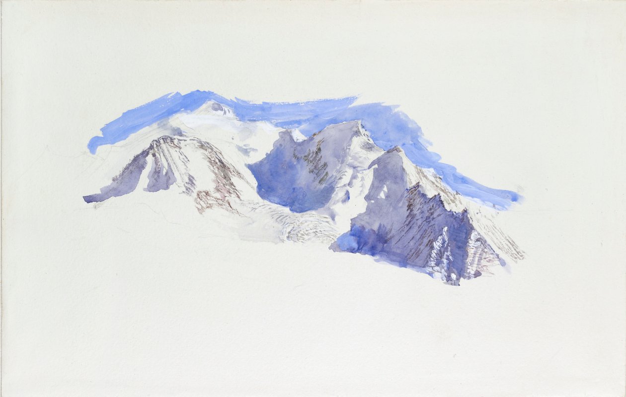 Mont Blanc von Saint-Martin-sur-Arve, Oktober 1874 von John Ruskin