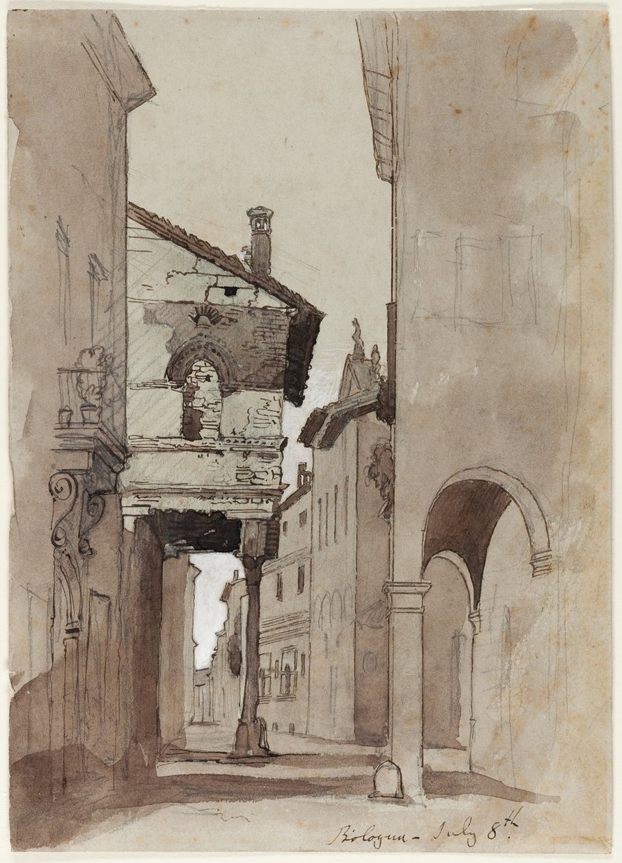 Straße in Bologna von John Ruskin