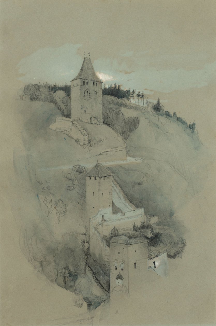 Die Türme von Freiburg, Schweiz von John Ruskin