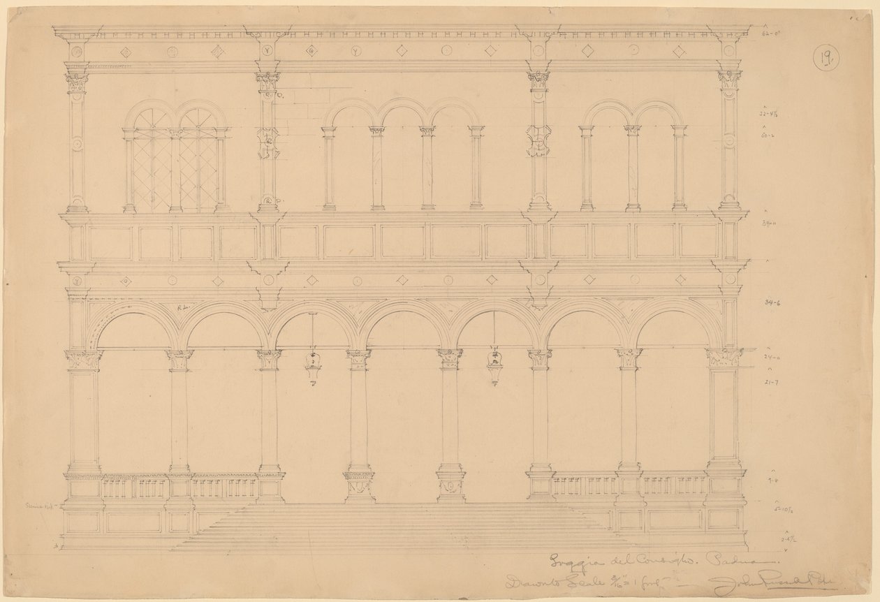 Loggia del Consiglio, Padua von John Russell Pope