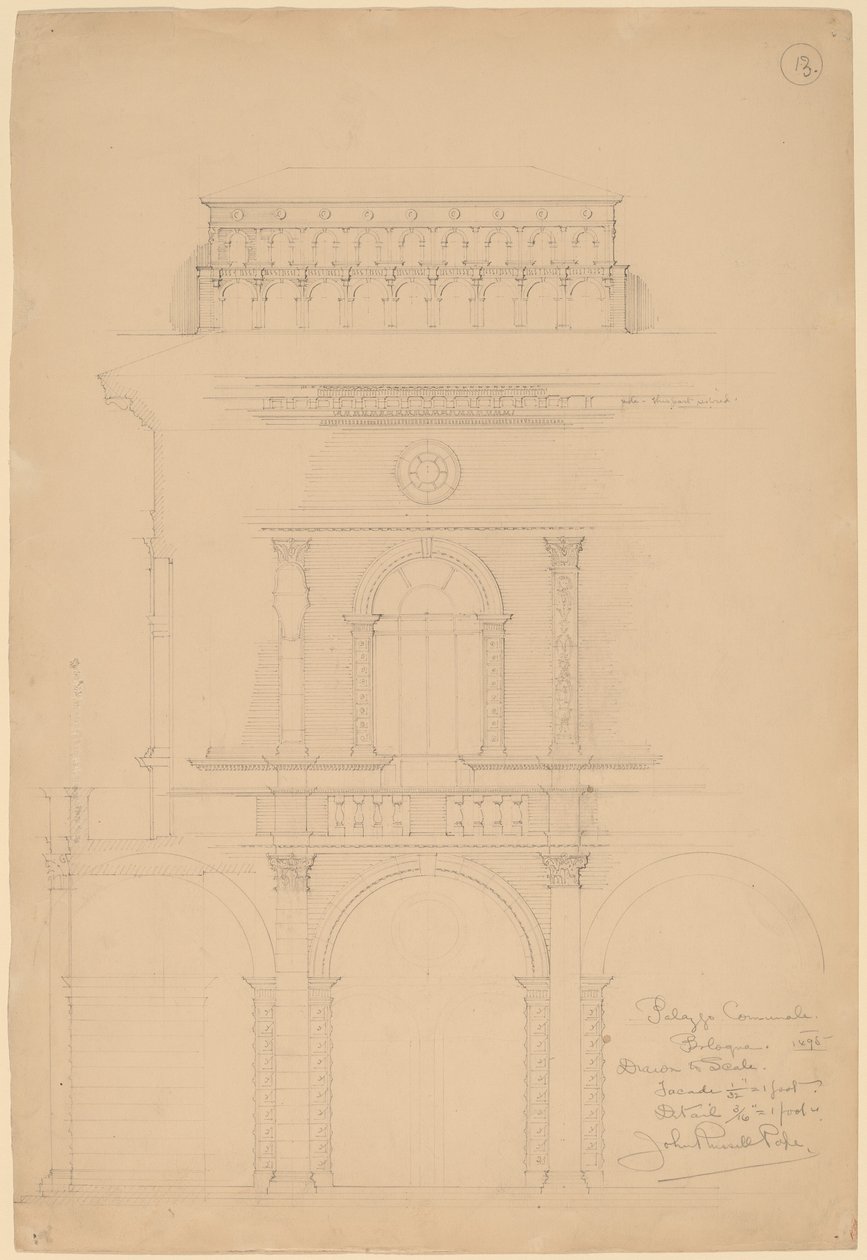 Palazzo Communale, Bologna von John Russell Pope