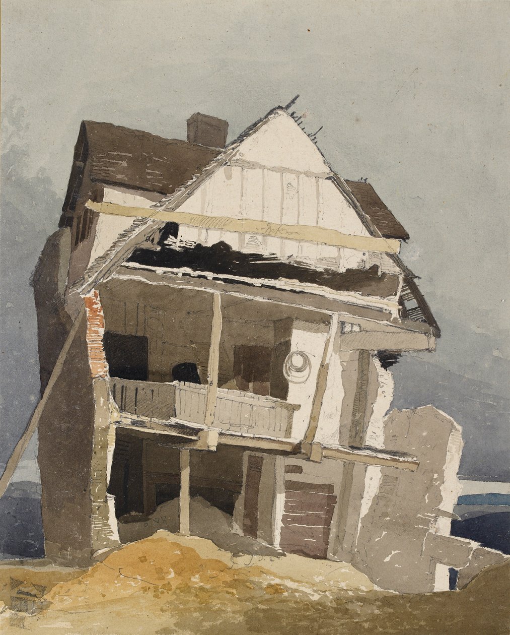 Ein zerstörtes Haus, ca. 1800-1840 von John Sell Cotman