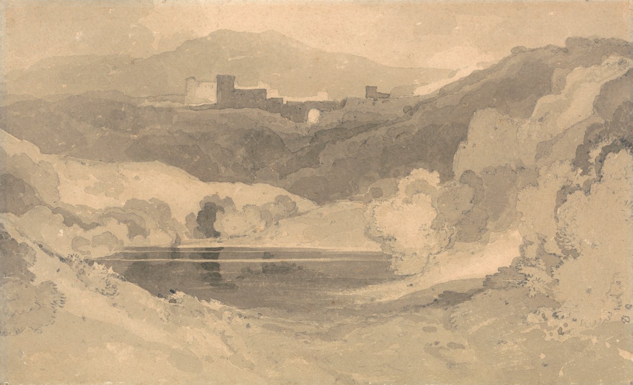 Schloss in einer Landschaft von John Sell Cotman