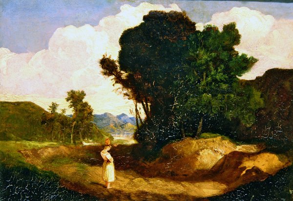 Landschaft mit Figur von John Sell Cotman