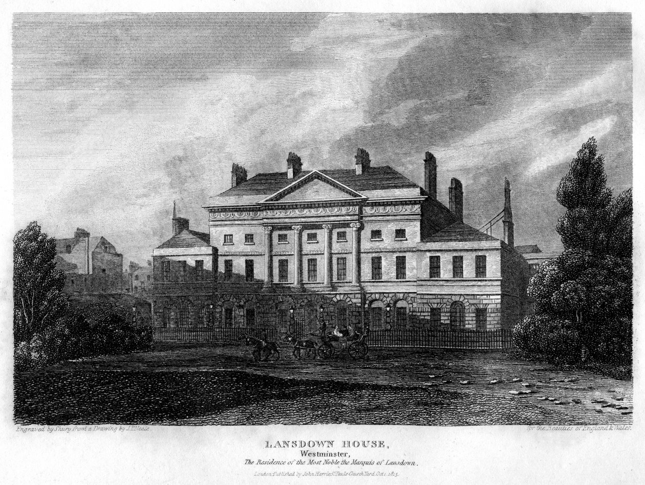 Lansdowne House, Westminster, London, 1815 von John Shury