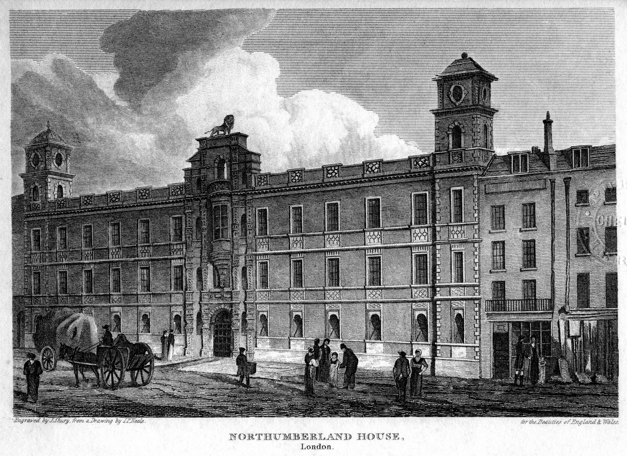 Northumberland House, Westminster, London, 1815 von John Shury