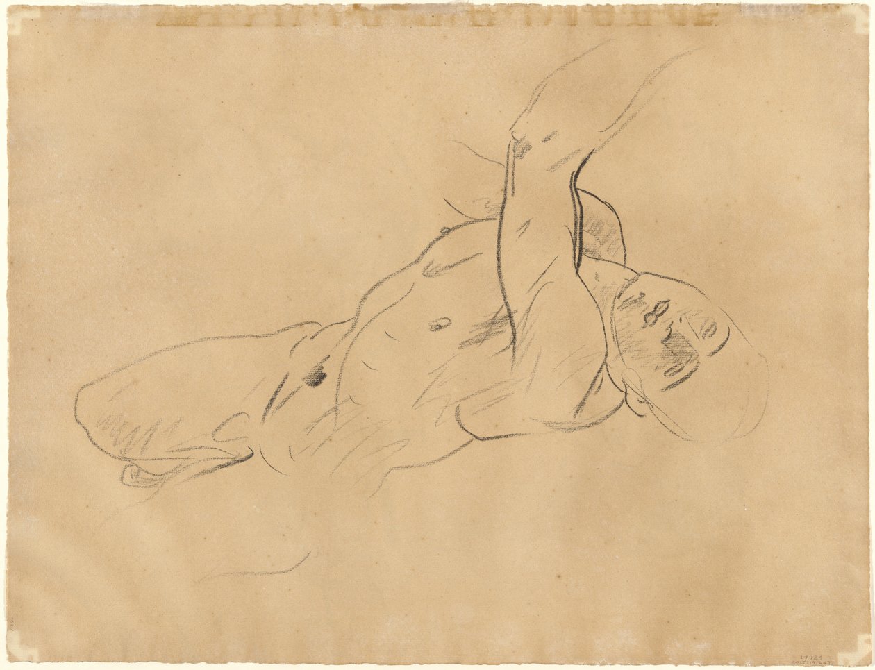 Fallender männlicher Akt [verso] von John Singer Sargent